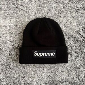 Supreme x New Era Box Logo Beanie Hat, Skull Cap, Black, NWT